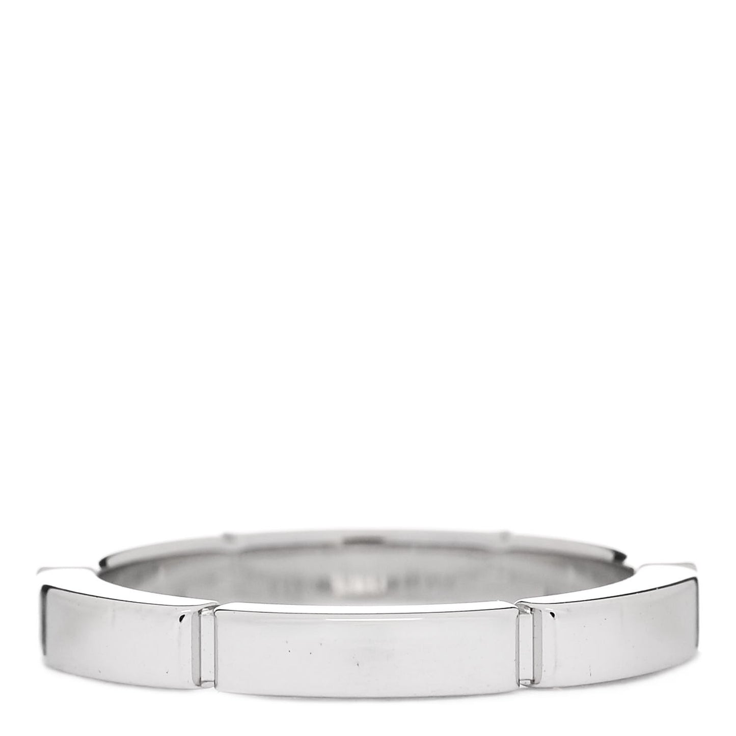 18K White Gold Diamond Maillon Panthere Wedding Band Ring 47 4