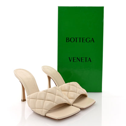 Bottega Veneta Nappa Quilted Rubber Lido Mule Sandals 37.5 Sea Salt 11 of 11