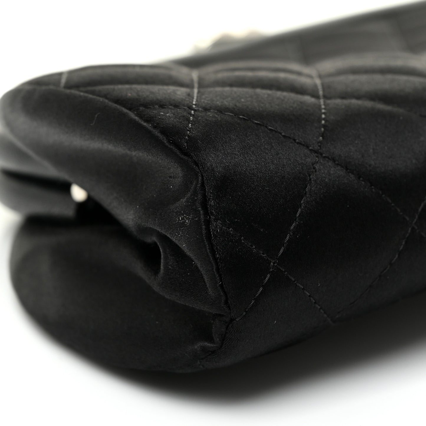 Satin Quilted Timeless Clutch Black