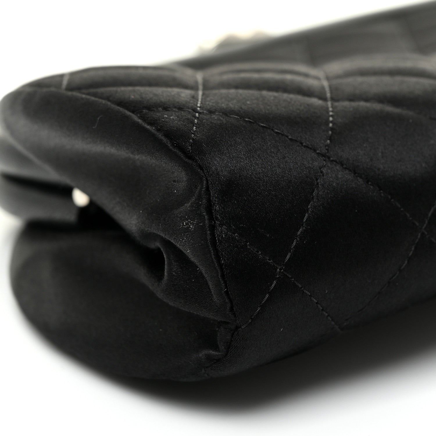 Chanel Satin Quilted Timeless Clutch Black 9 of 11