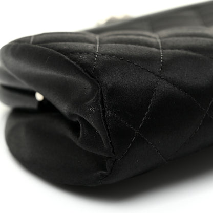 Chanel Satin Quilted Timeless Clutch Black 9 of 11