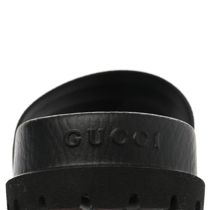 Gucci Rubber Web Mens Lug Sole Slide Sandals 9 Black Green Red 7 of 8