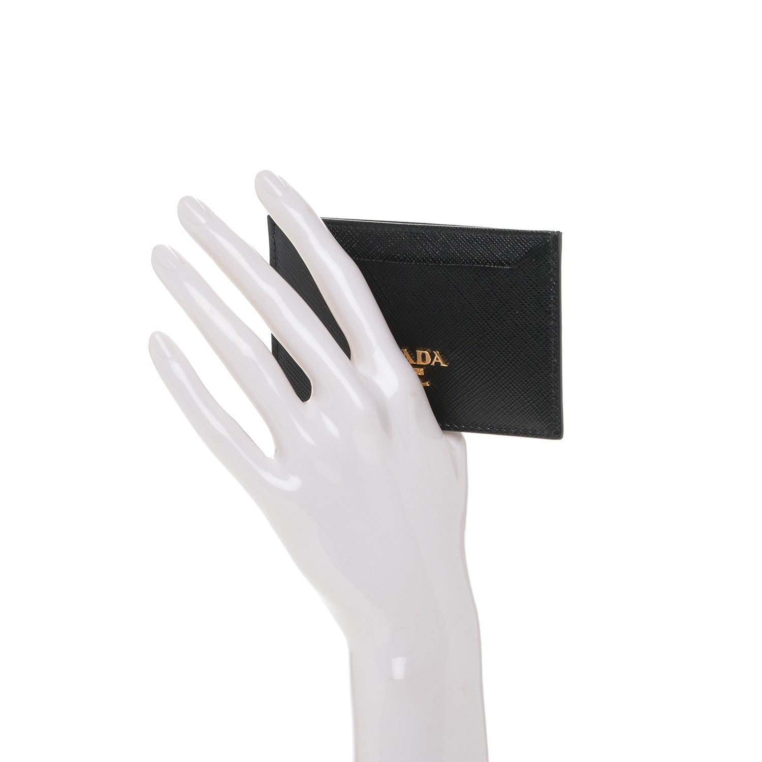 Prada Saffiano Metal Card Case Black 2 of 6