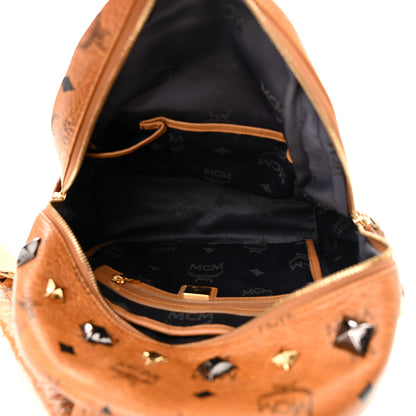MCM Visetos Studded Small Stark M Backpack Cognac 5 of 15
