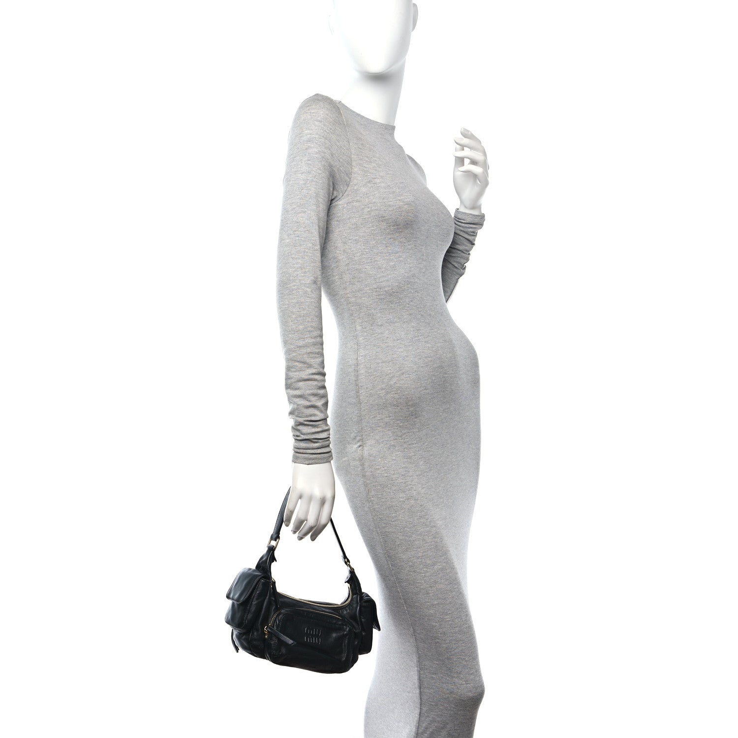 Miu Miu Nappa Multi Pocket Hobo Black 2 of 9
