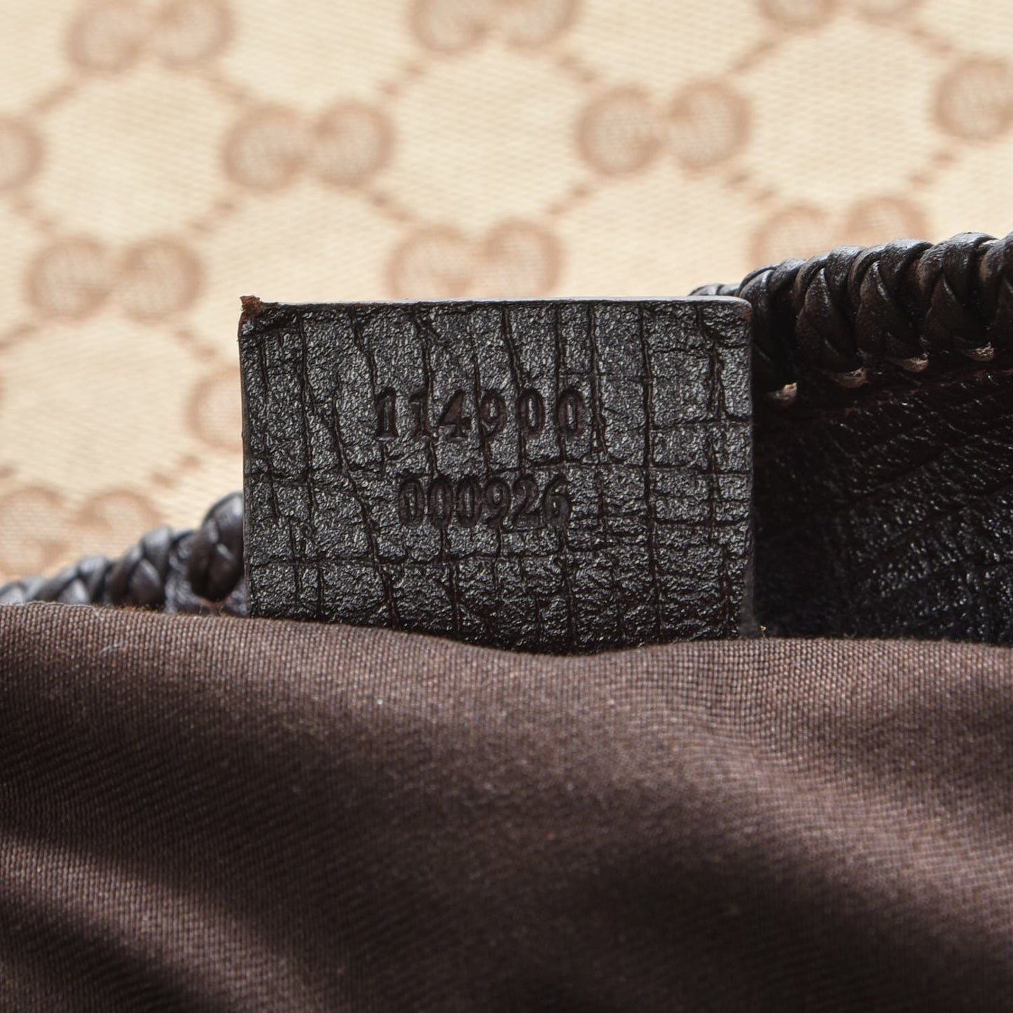 Monogram Large Horsebit Chain Hobo Dark Brown