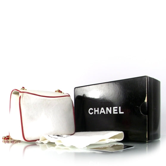 Chanel Lambskin CC Flap Bag White 3 of 12