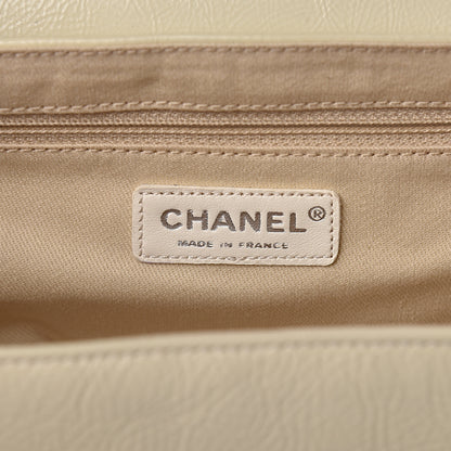 Chanel Distressed Patent Calfskin Frame Accordion Flap White 6 of 11