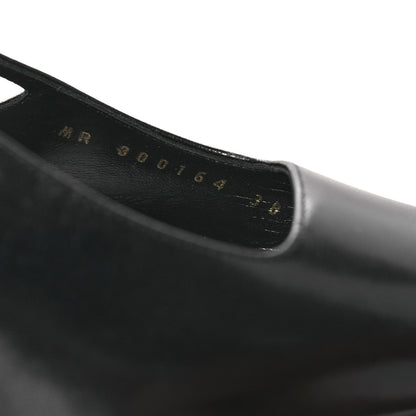Saint Laurent Smooth Calfskin Jeanne 110 Slingback Pumps 38 Black 10 of 11