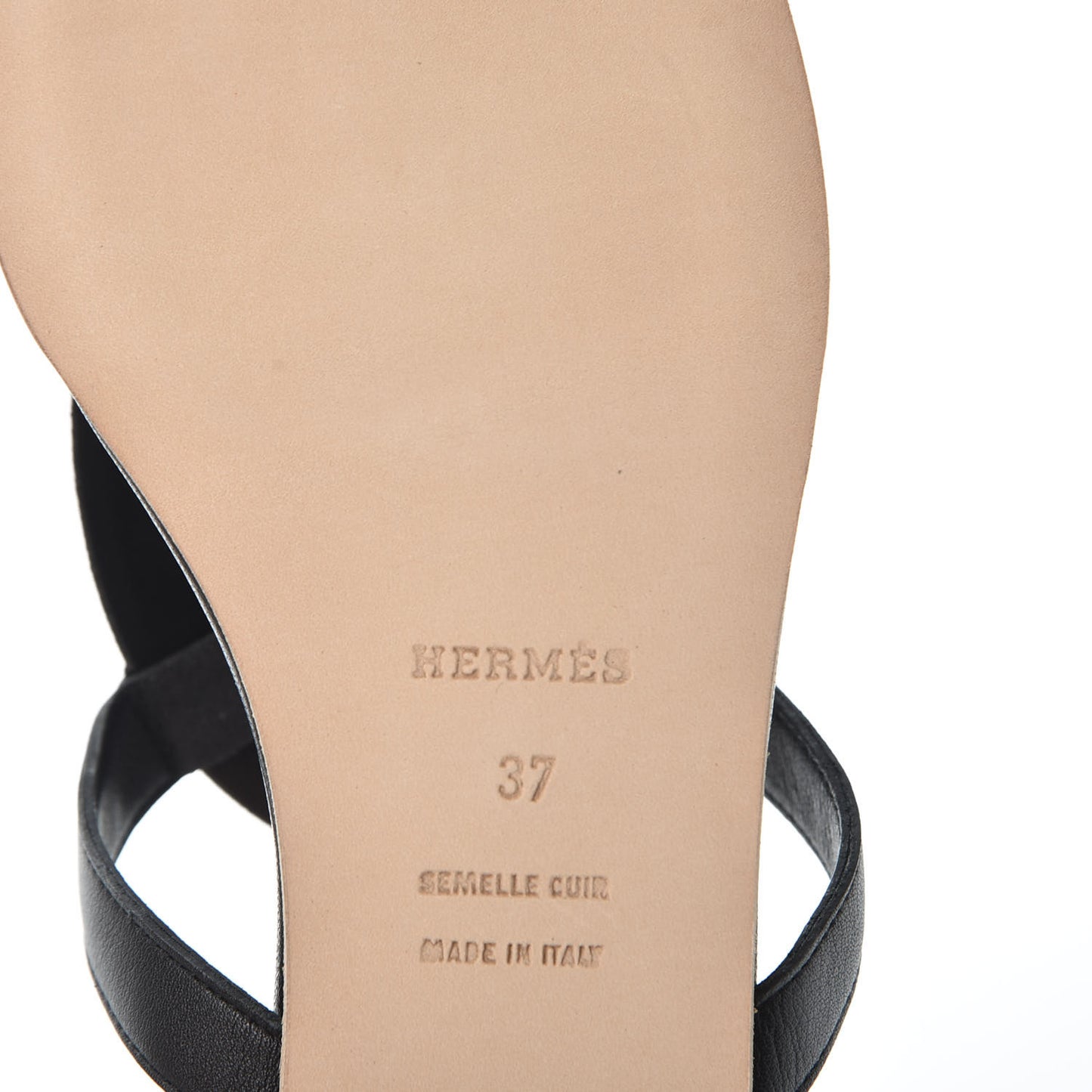 Chevre Vernis Mayotte Sandals 37 Black Multicolor