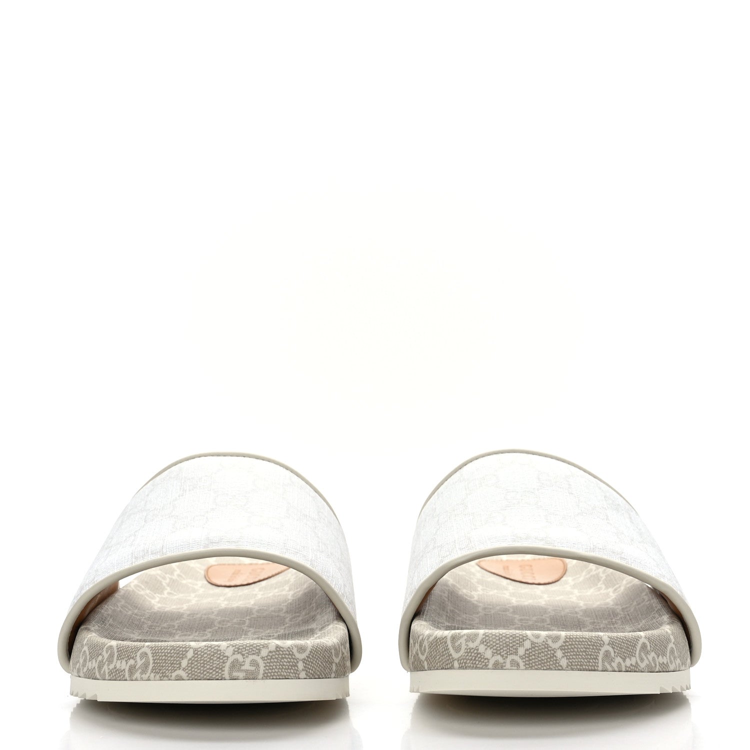Gucci GG Supreme Monogram Demetra Mens Slide Sandals 9 White Mystic White 2 of 8
