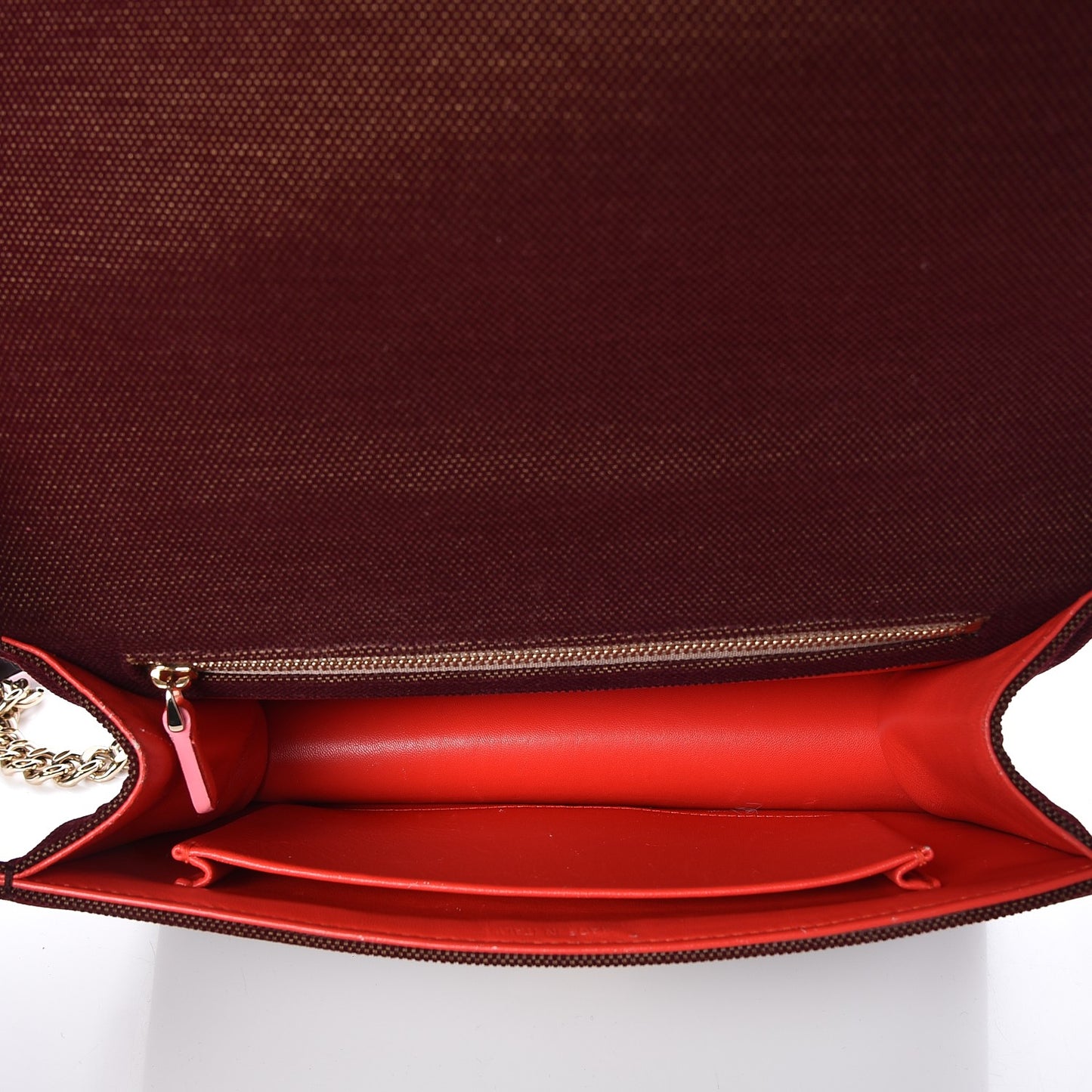 Velvet Monogram Print Medium Diorama Flap Bag Burgundy Red