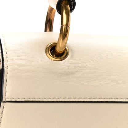 Gucci Calfskin Sylvie Web Small Queen Margaret Top Handle Bag White 12 of 13