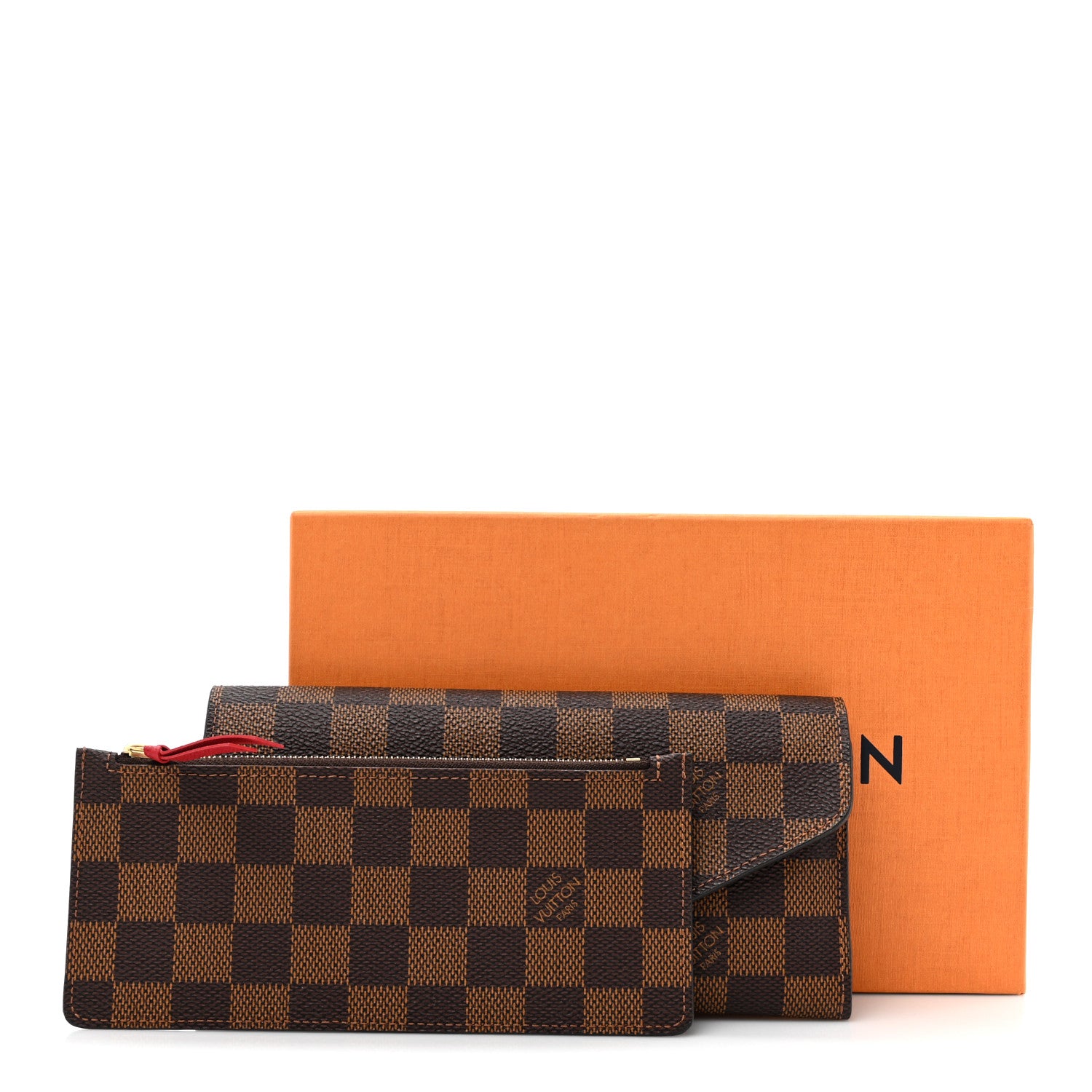 Louis Vuitton Damier Ebene Josephine Wallet Red 8 of 8
