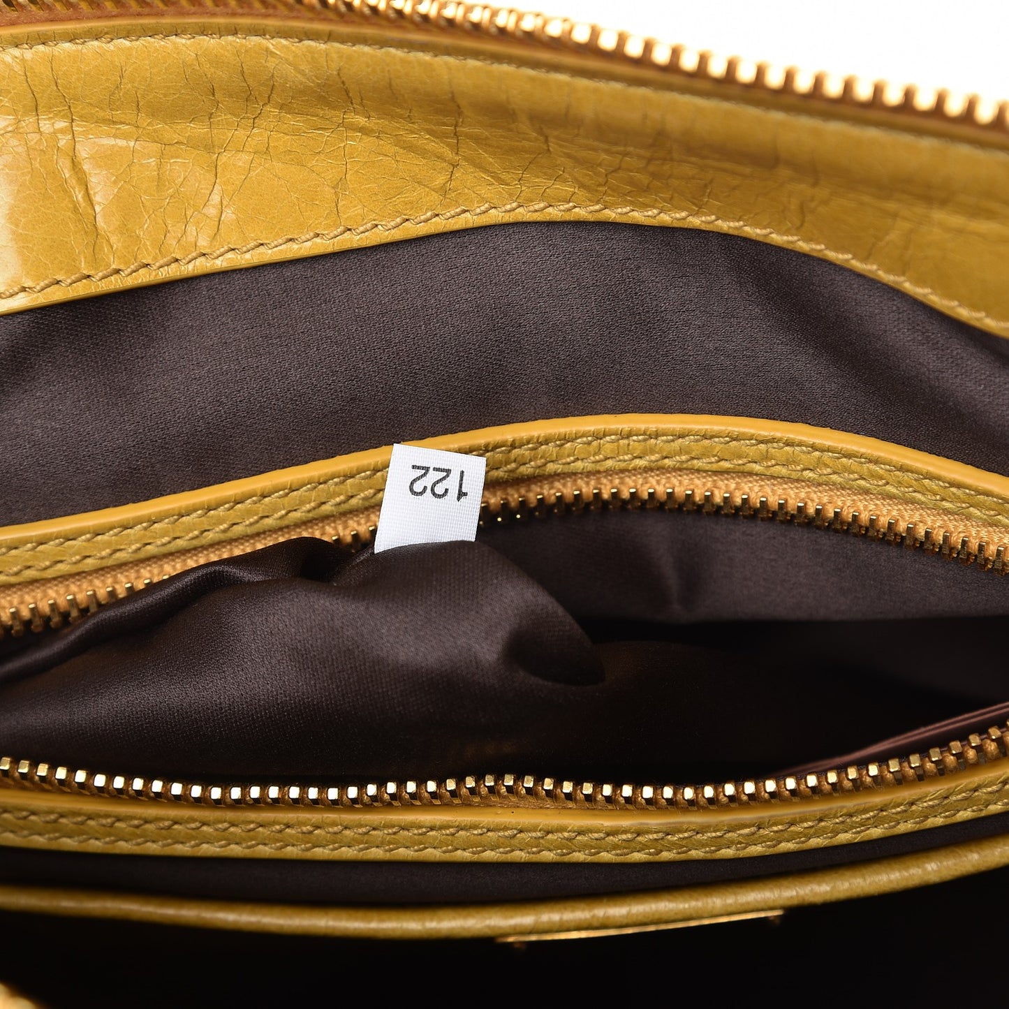 Vitello Shine Zip Tote Mimosa