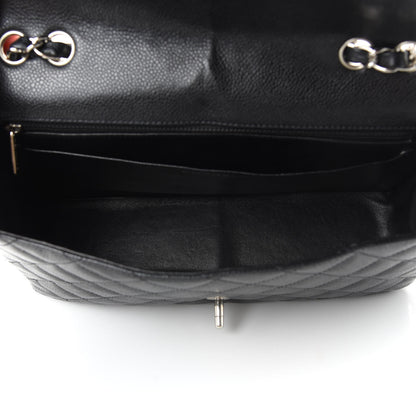 Chanel Caviar Quilted Jumbo Single Flap Black 5 of 11