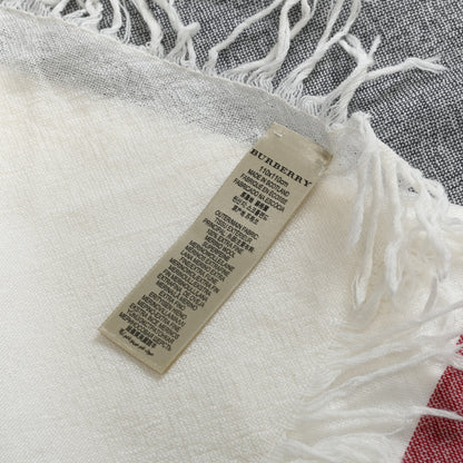 Burberry Merino Wool House Check Scarf Ivory 2 of 3