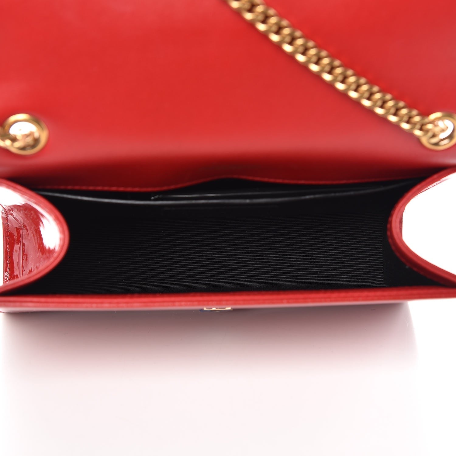 Saint Laurent Patent Small Monogram Kate Satchel Red 5 of 7