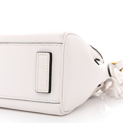 Versace Grained Calfskin Small La Medusa Top Handle Bag White 9 of 9