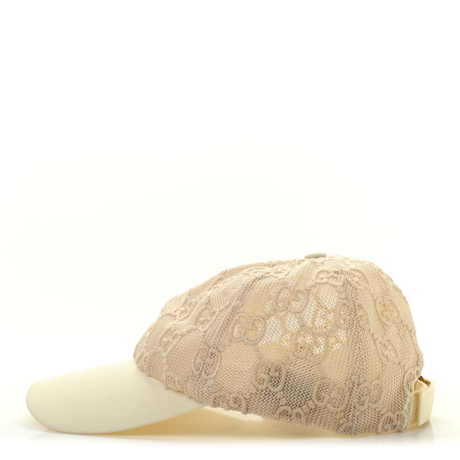 Gucci Mesh GG Monogram Shivali Baseball Hat M Cream Ivory 4 of 10