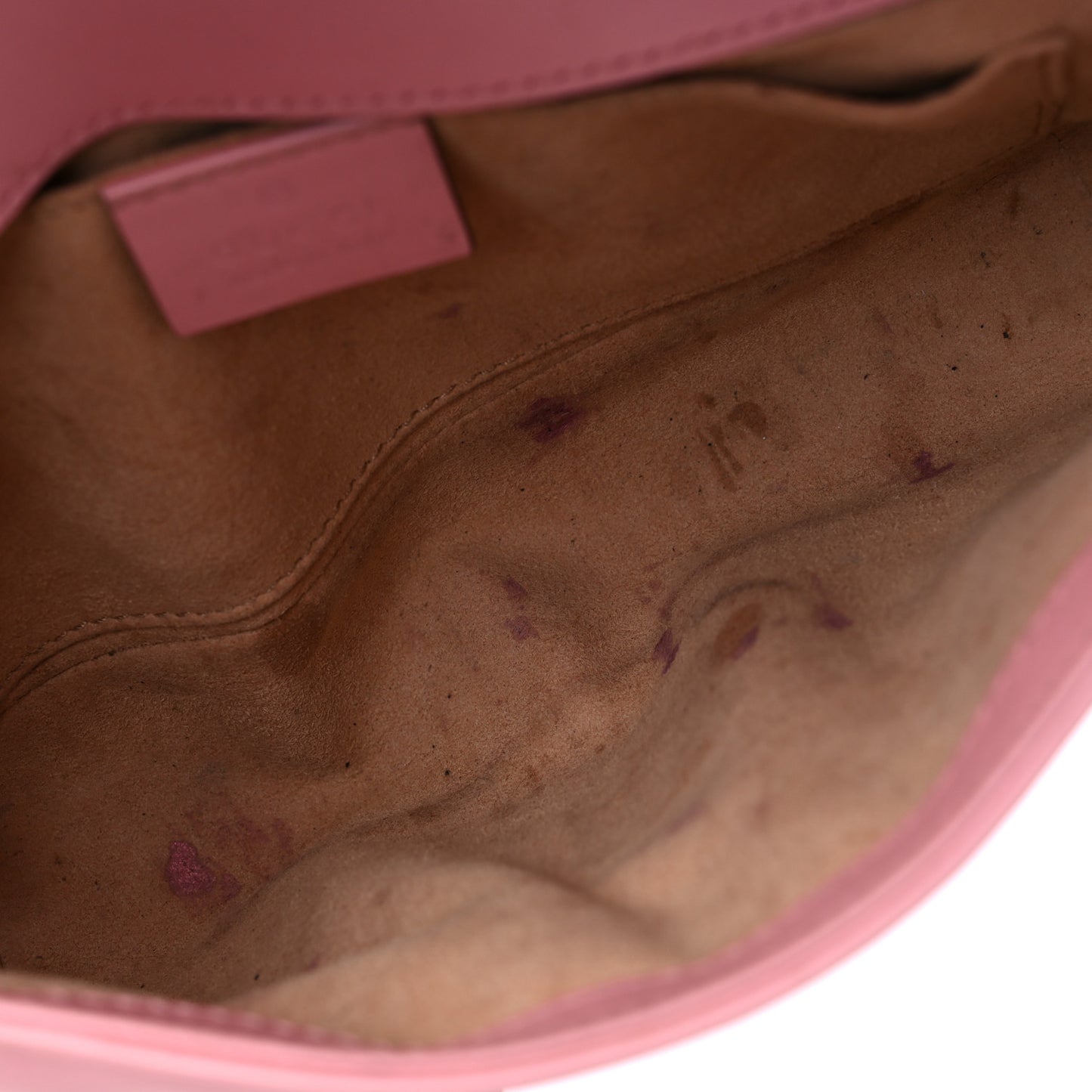 Calfskin Matelasse Mini GG Marmont Shoulder Bag Wild Rose