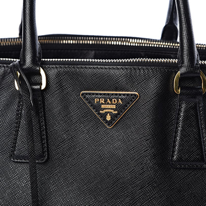 Prada Saffiano Large Galleria Double Zip Tote Black 10 of 10