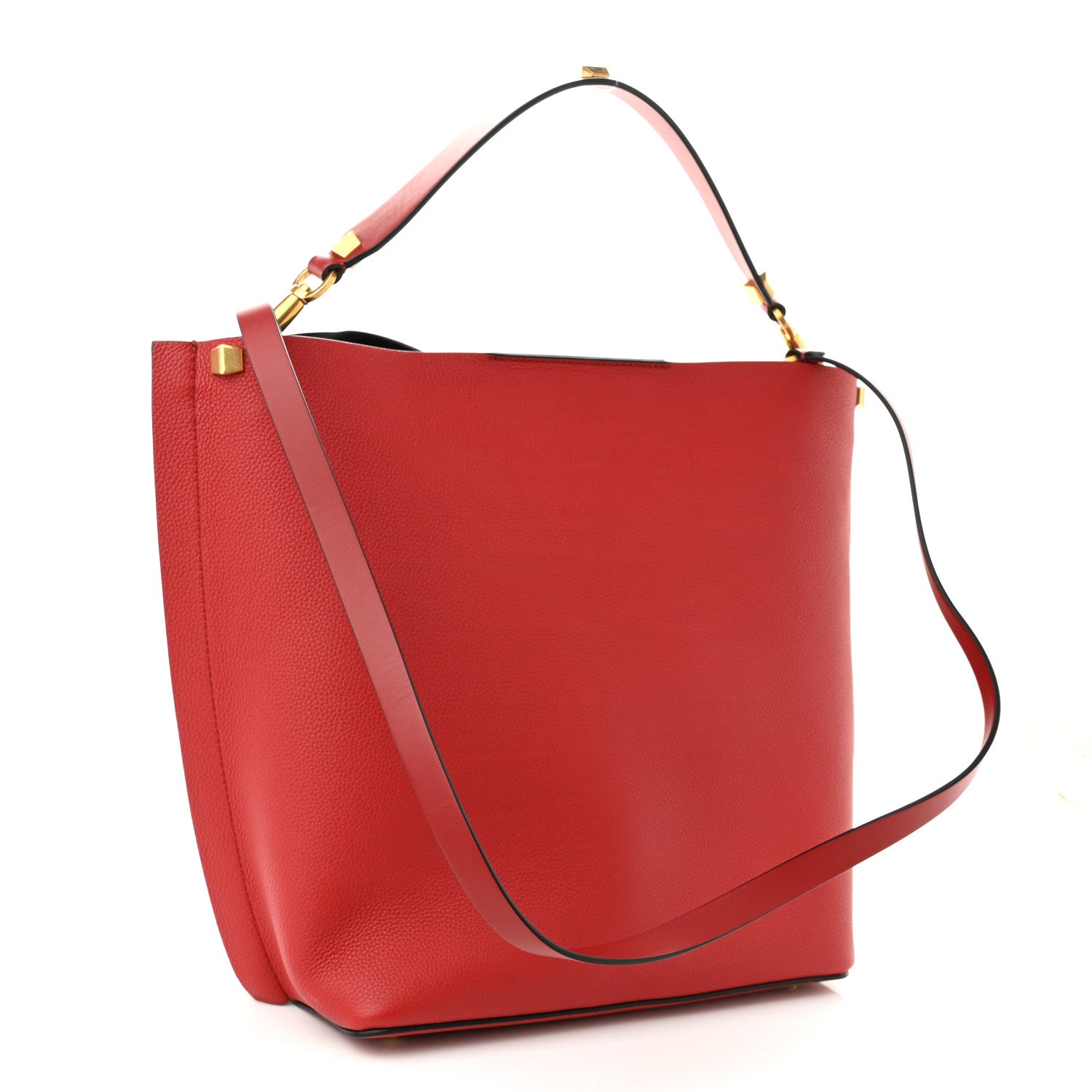 Valentino Garavani Grainy Calfskin VLogo Escape Hobo Bag Rosso Valentino 4 of 10
