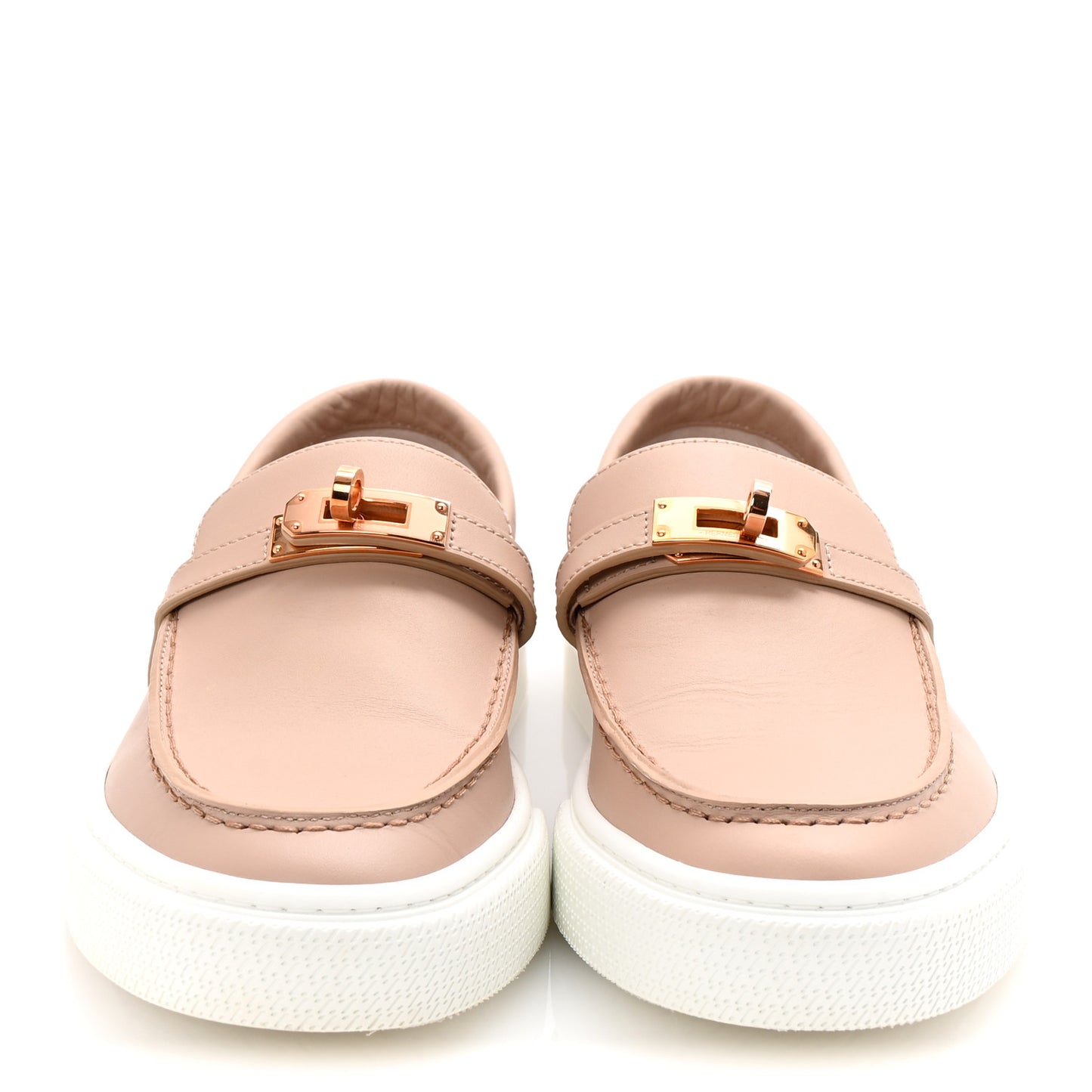 Calfskin Game Slip On Sneakers 37.5 Beige Nude