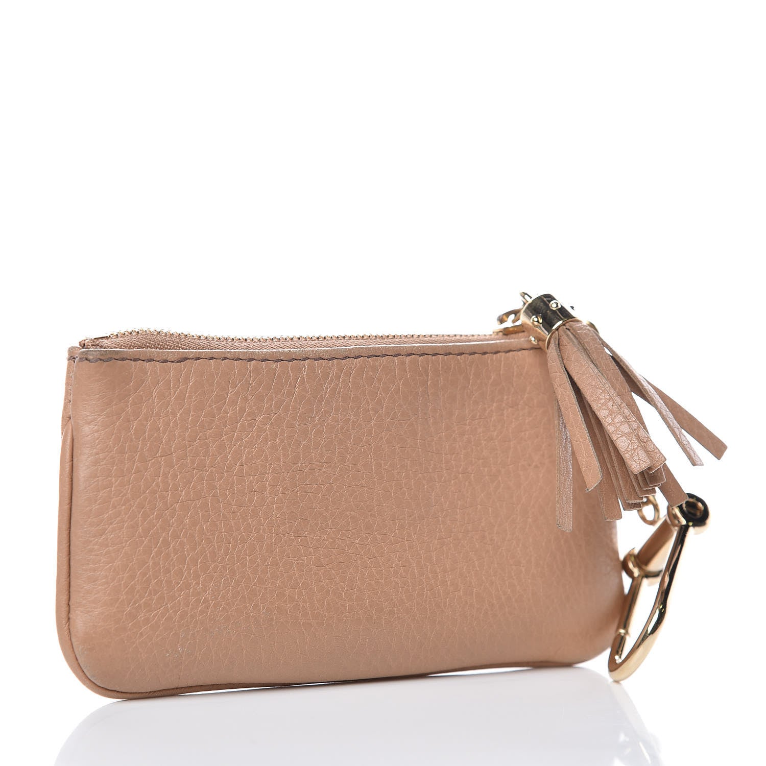 Gucci Pebbled Calfskin Soho Key Case Camelia 3 of 9