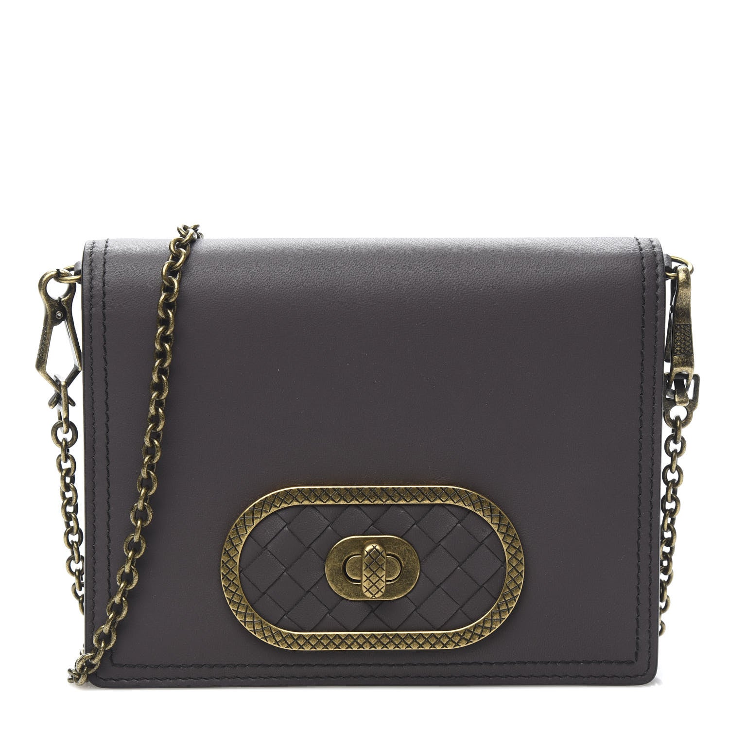 Bottega Veneta Nappa Ellittica Chain Wallet Quetsche 1 of 10