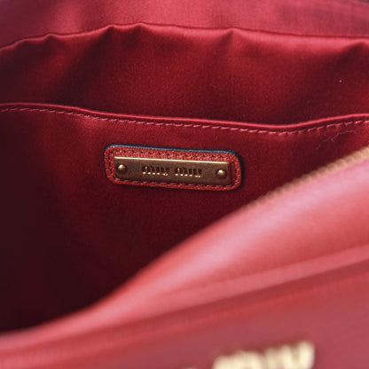 Miu Miu Goatskin Madras Crossbody Bag Rosso 8 of 9