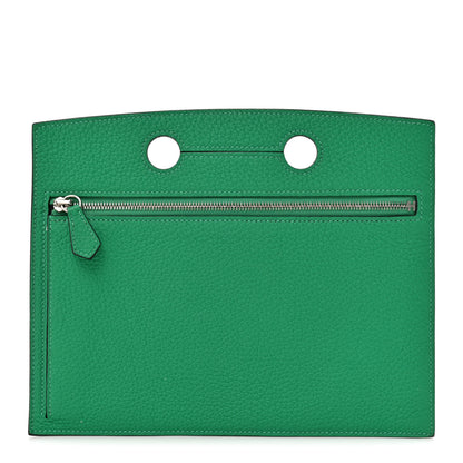 Hermes Togo Verso Backpocket Pouch 30 Menthe Indigo 1 of 7