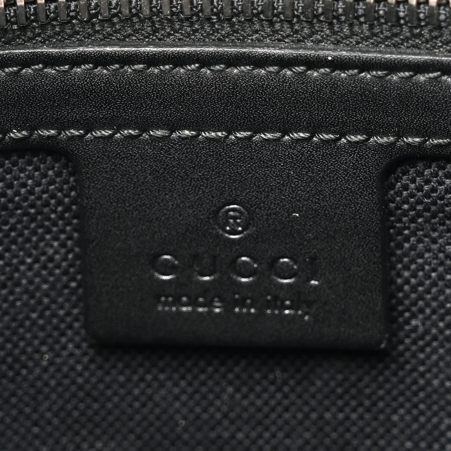 GG Supreme Monogram Appia Calfskin Web Flat Messenger Bag Black Grey
