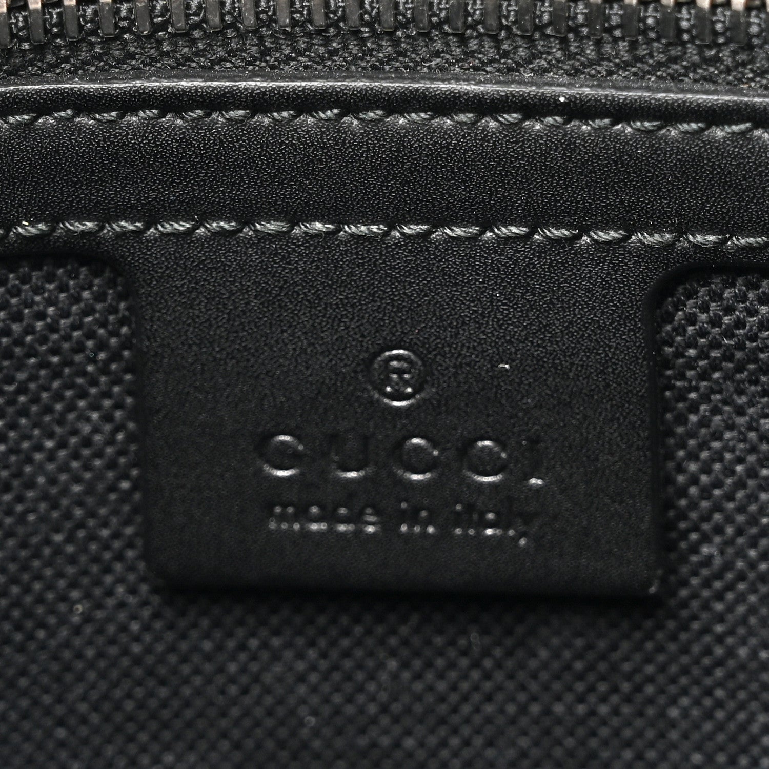 Gucci GG Supreme Monogram Appia Calfskin Web Flat Messenger Bag Black Grey 5 of 9