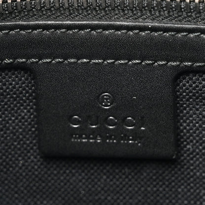 Gucci GG Supreme Monogram Appia Calfskin Web Flat Messenger Bag Black Grey 5 of 9