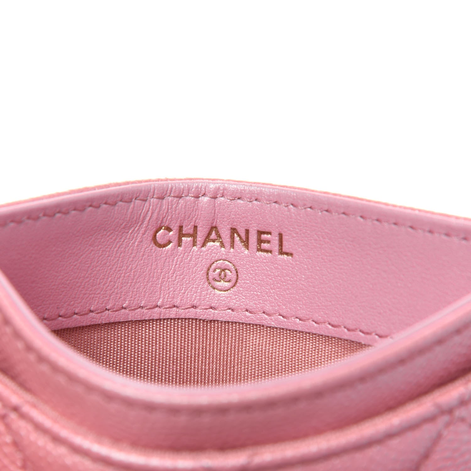 Chanel Iridescent Caviar Quilted Card Holder Rose Pink 6 of 14