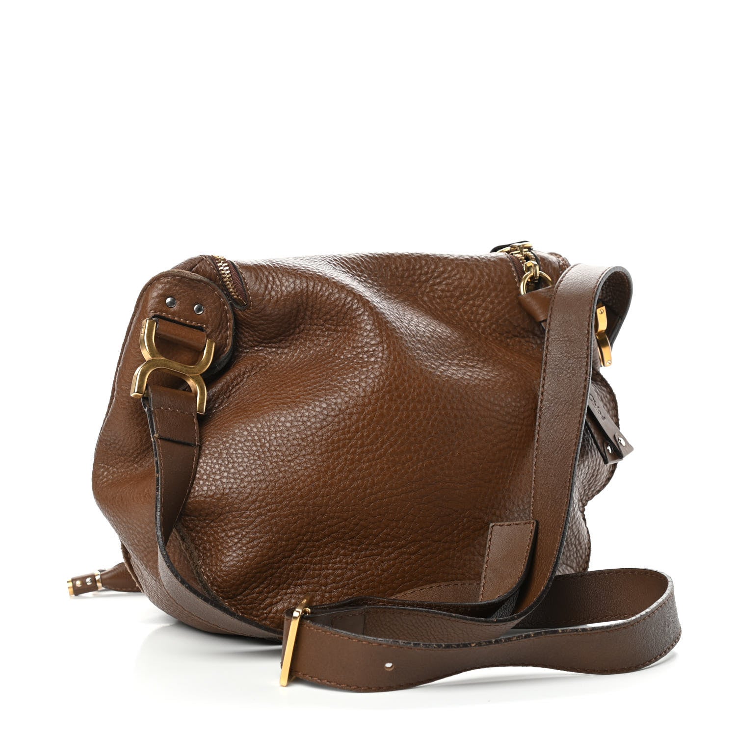 Chloe Calfskin Medium Marcie Round Zip Crossbody Nut 3 of 9