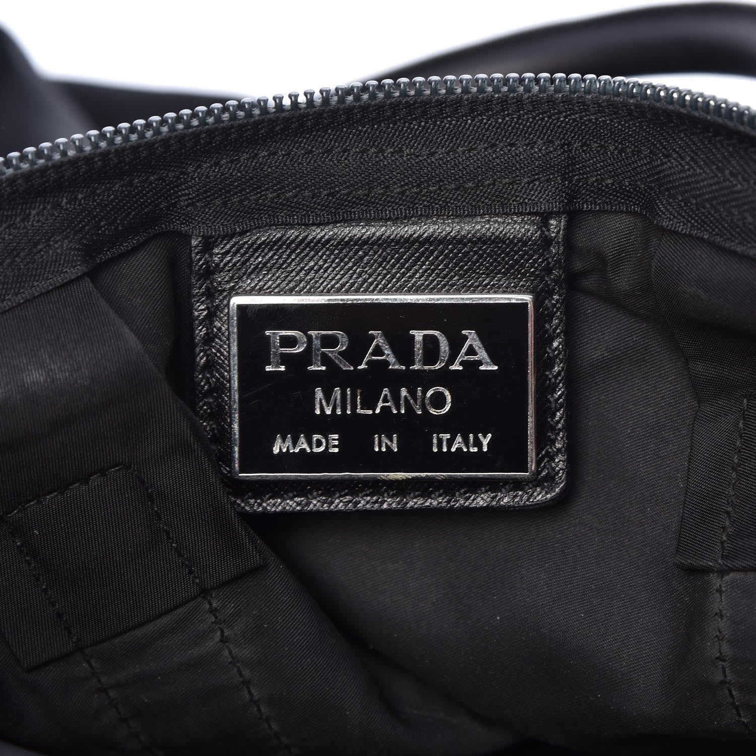 Prada Tessuto Nylon Saffiano Weekender Black 6 of 17