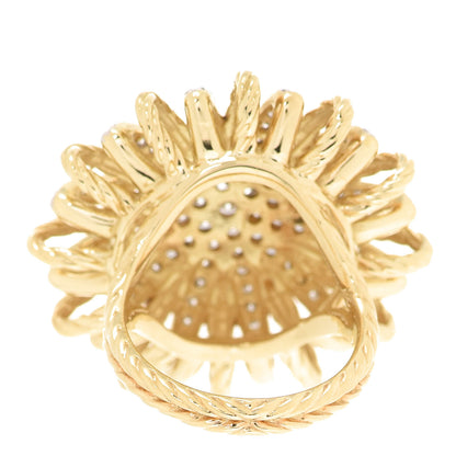 David Yurman 18K Yellow White Gold Diamond 30mm Starburst Ring 50 5.5 3 of 4