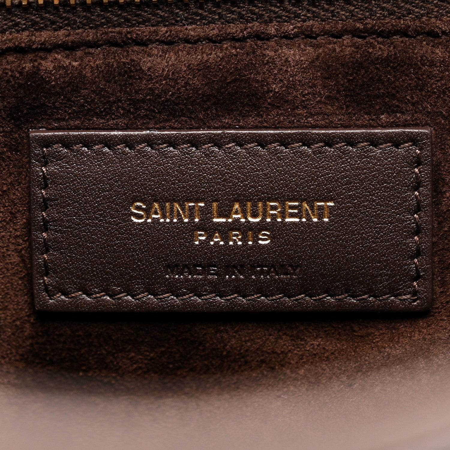 Saint Laurent Calfskin Woven Monogram Medium Niki Chain Satchel Burnt Brown 12 of 21