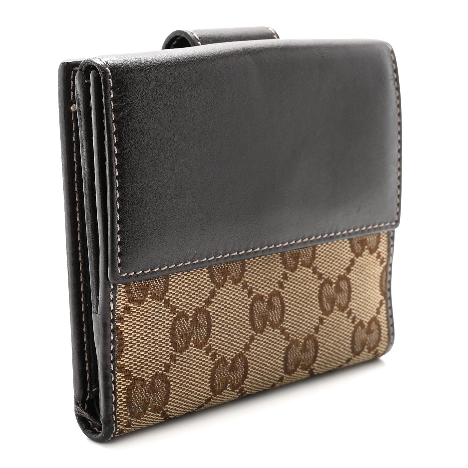 Gucci Monogram Heart French Wallet Dark Brown 3 of 7