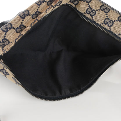 Gucci GG Monogram Web Double Pocket Belt Bag Navy 5 of 7