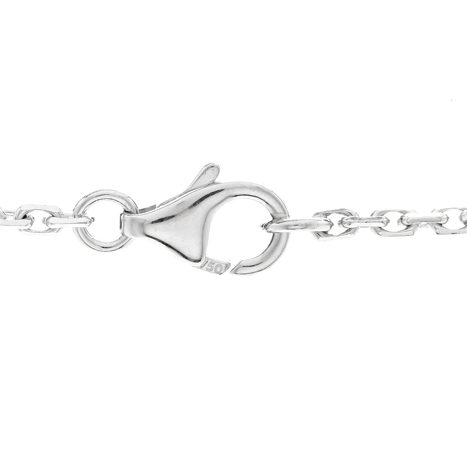 Cartier 18K White Gold 3 Diamonds LOVE Pendant Necklace 4 of 5