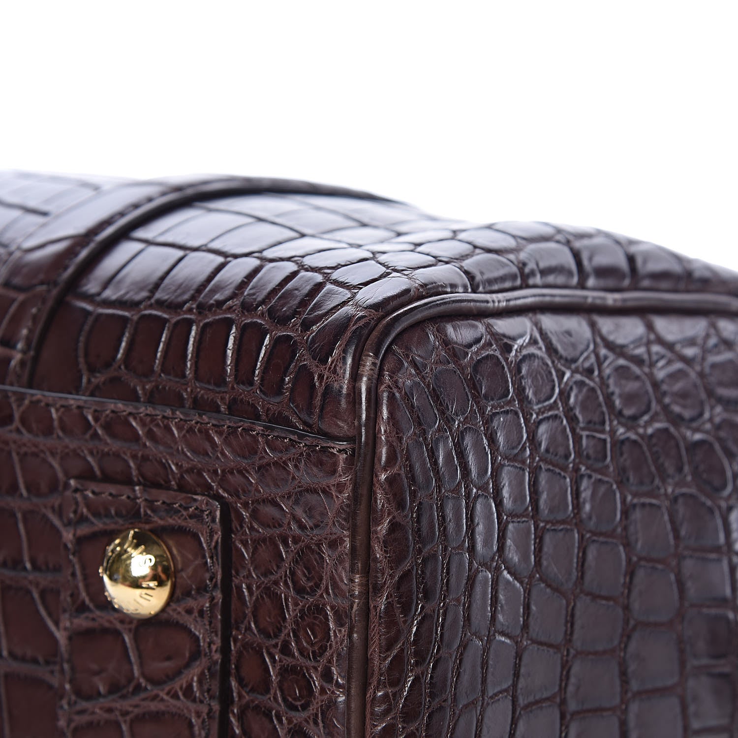Louis Vuitton Matte Alligator SC Bag PM Chocolate 9 of 12