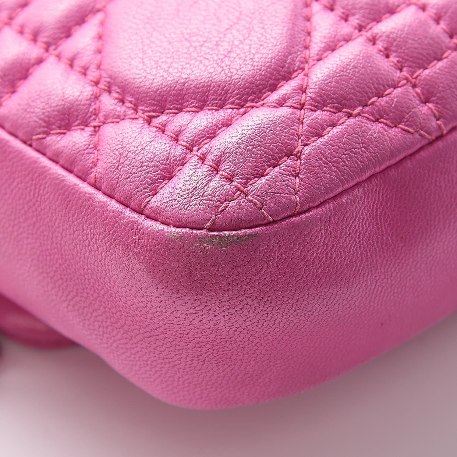Christian Dior Lambskin Cannage New Lock Pouch Rose Sorbet 11 of 15
