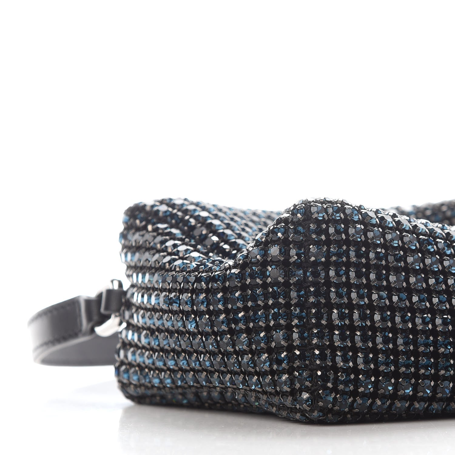 Alexander Wang Mesh Crystal Rhinestone Mini Heiress Pouch Navy 6 of 7