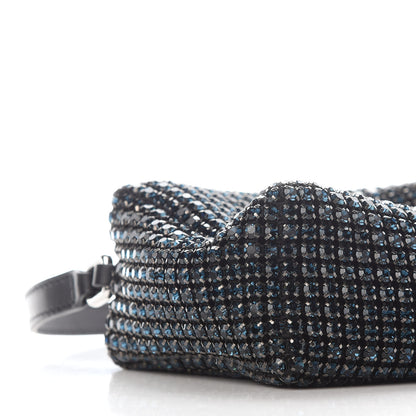 Alexander Wang Mesh Crystal Rhinestone Mini Heiress Pouch Navy 6 of 7