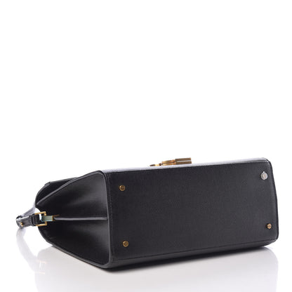 Saint Laurent Grain de Poudre Medium Classic Monogram Cassandra Top Handle Black Rouge Legion 4 of 10