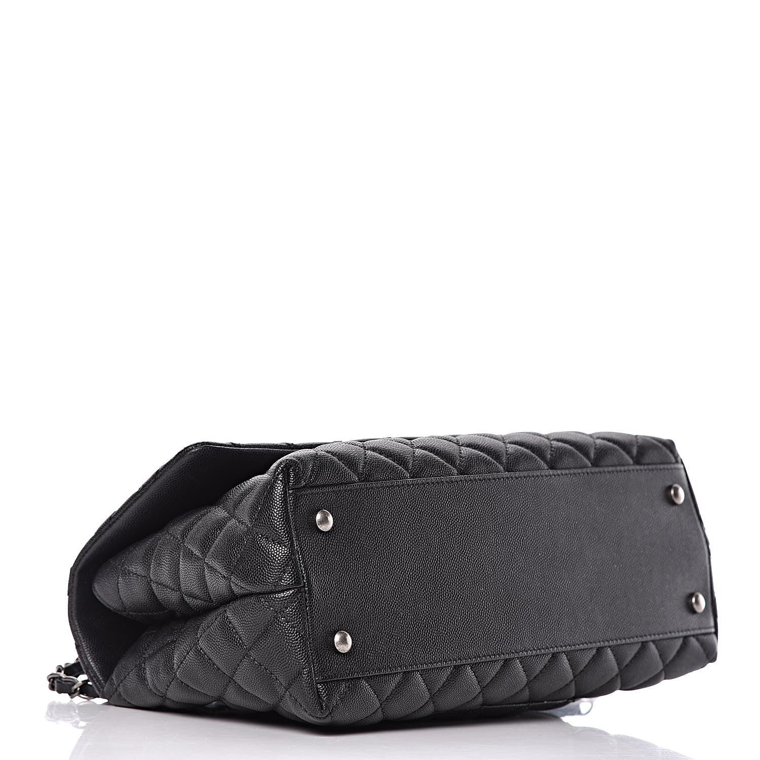 Chanel Caviar Lizard Quilted Small Coco Handle Flap Black 4 of 10