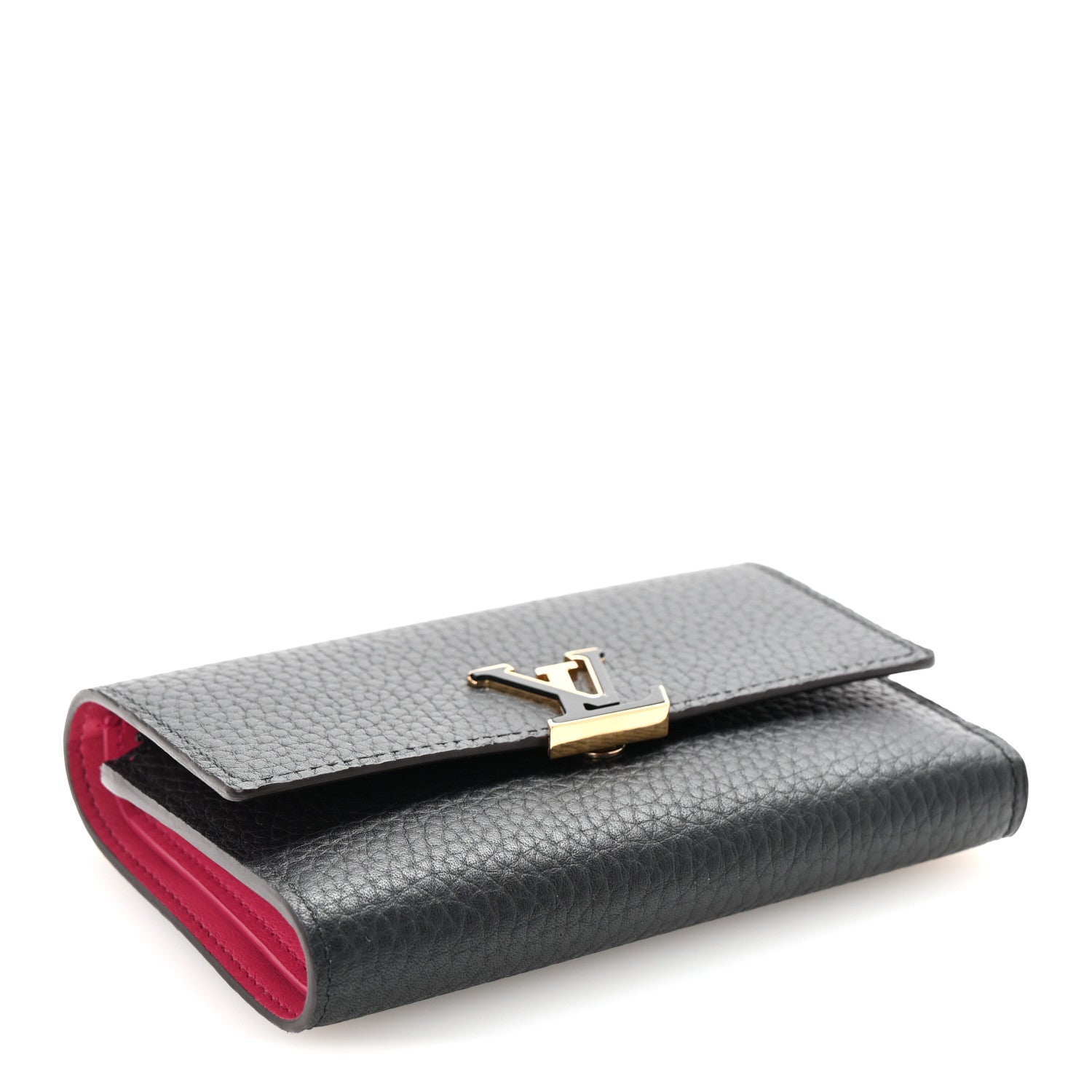 Louis Vuitton Taurillon Capucines Compact Wallet Black 4 of 7